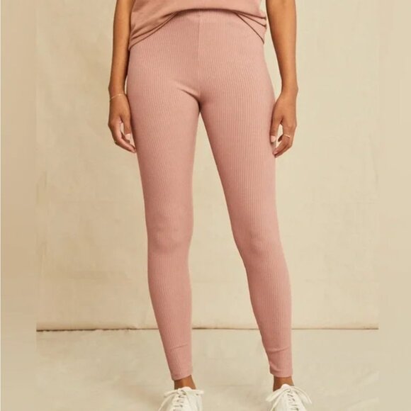 Magda Paris Rib Leggings in Quartz Pink‎ Size XS - Picture 1 of 4